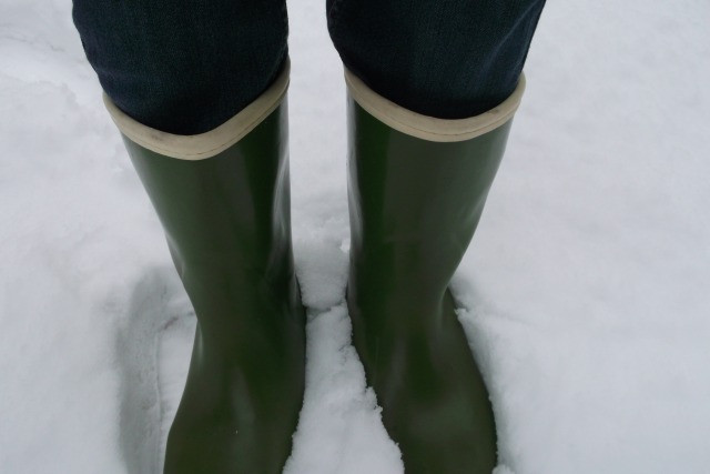 雪⛄の日にでばんの長靴
